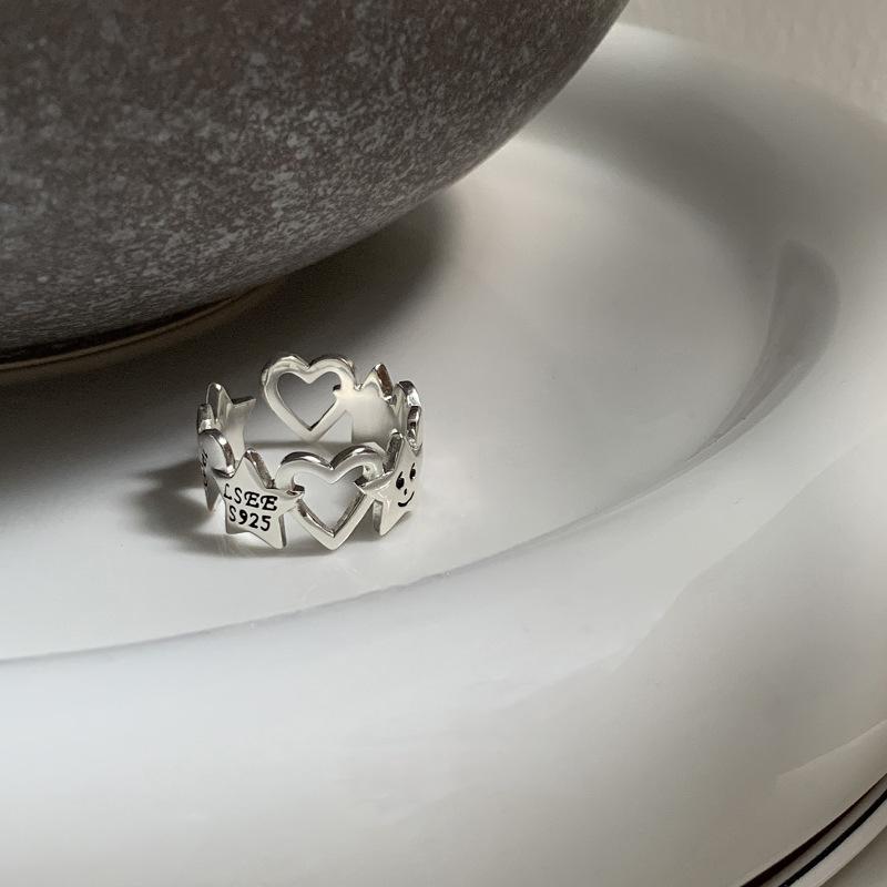 

Открытое Модное Геометрическое Регулируемое Кольцо Для Женщин с Очаровательным Мотивом Звезда