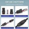 2/3 Pin Waterproof Cable Connector Terminal Block Straight Quick Push In Wire Cable Extender IP68 Conductor Connector