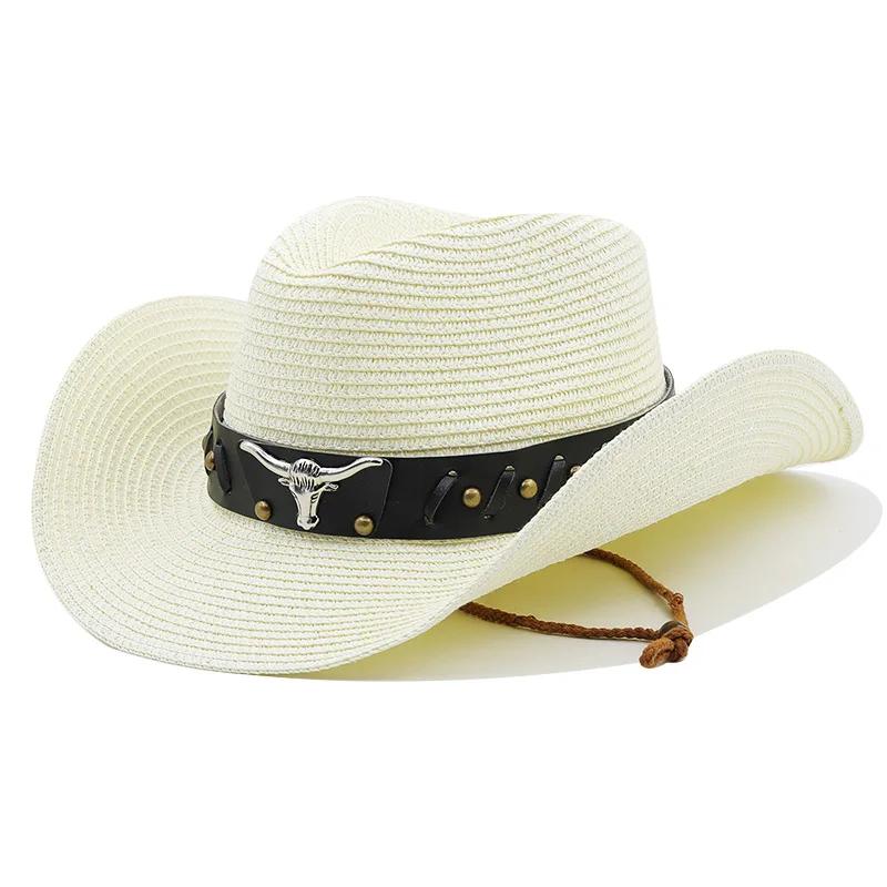 2025 New Bauhinia New Straw Western Cowboy Hats For Men Women Summer Outdoor Beach Sun Hat Sombrero Hombre