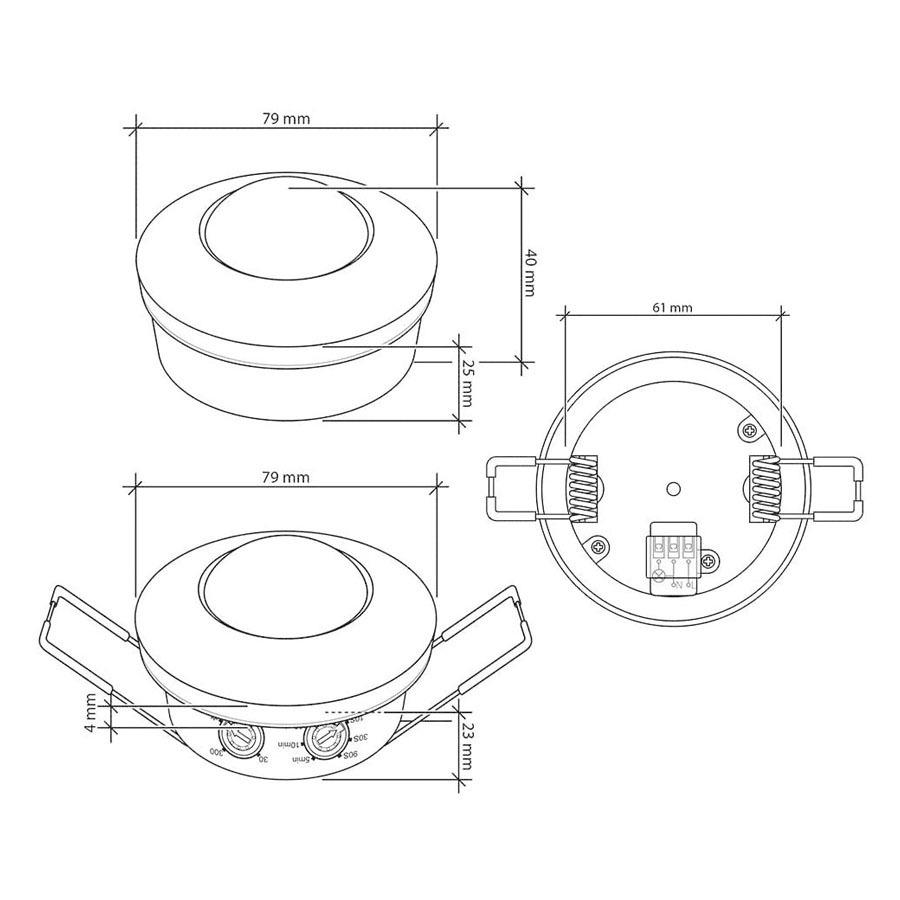Ceiling-Mount PIR Infrared Body Sensor Switch
