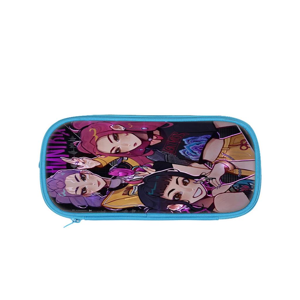 Student Blue Double-layer Pencil Case Kpop/ Witch Hunting Girl Group Student Storage Stationery Bag Pencil Bag