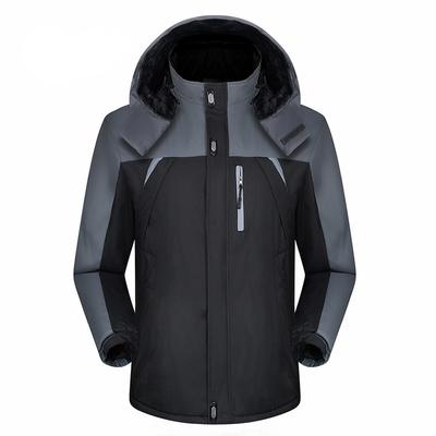Winter New Men'S And Women'S Outdoor Plush Thick Charging Cotton Jacket Couple Cotton Coat Hooded Cotton Jacket Warm Windproof Jacket