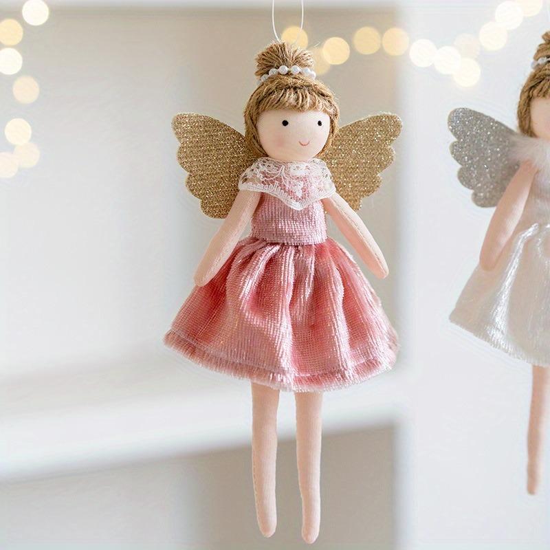 New Christmas Plush Angel Doll Pendant Ornaments Xmas Tree Hanging Decorations For Home Festive Party Decor 2025 New Year Gifts