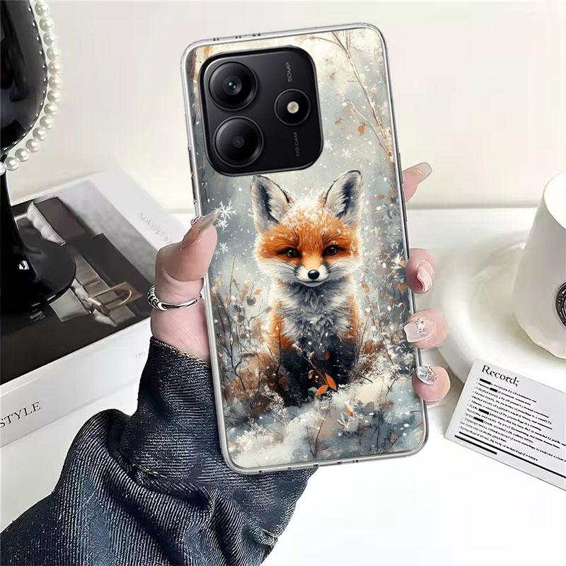 Animal Fox Soft Phone Case For Xiaomi Redmi Note 15 14 14S 13 12 Pro Plus 12S 11 11S 11E 10 10S 11T 5G Fundas Coque Redmi Note 1