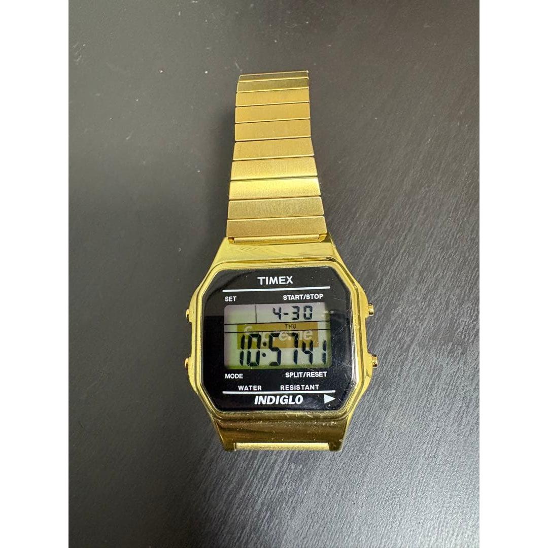 TIMEX  supreme INDIGLO digital watch gold