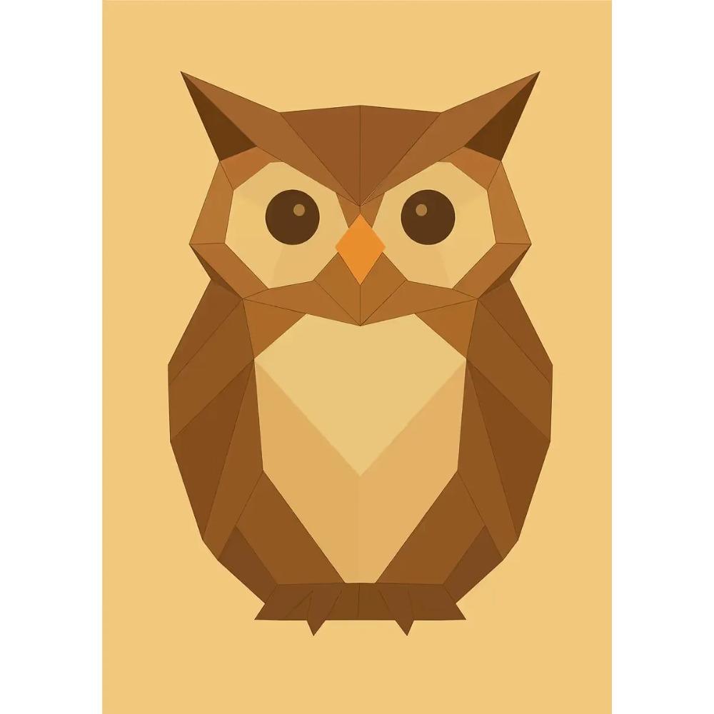 Abstract Geometric Stereoscopic Cute Animal Posters Jaguar Penguin Bear Prints Canvas Painting Wall Art Picture Home Room Decor