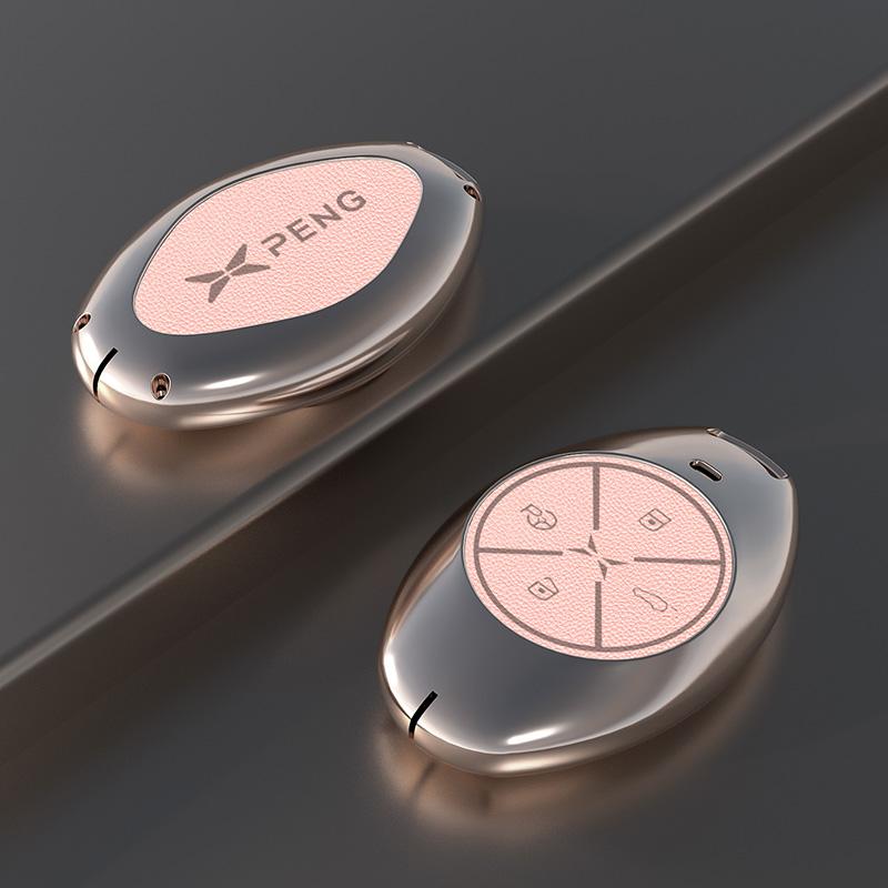 For Xpeng P7 P7i P5 G6 G9 G3 2024 2025 2026 Car Key Case Zinc Alloy Keychain Cover Key Fob Shell Buckle Protector Accessories