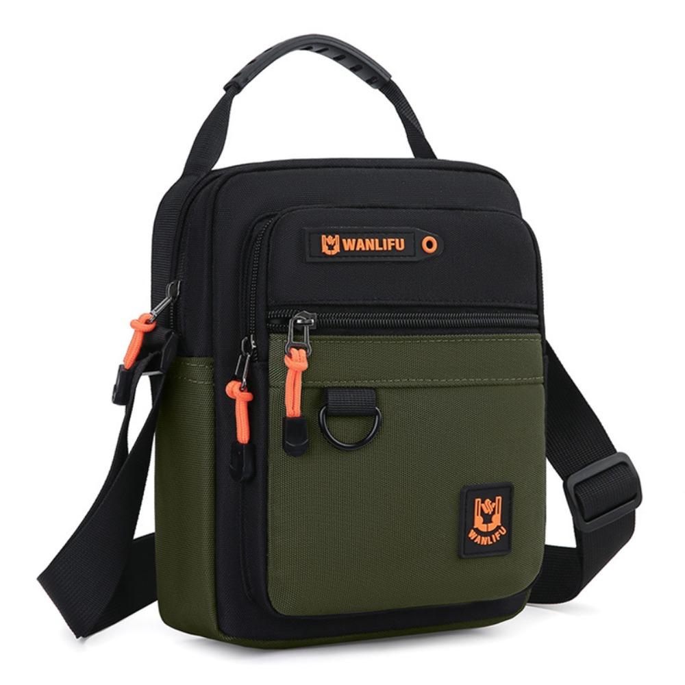 Multi-pockets Men's Business Bag Large Capacity Canvas Crossbody Bag Men's Shoulder Bag  Male