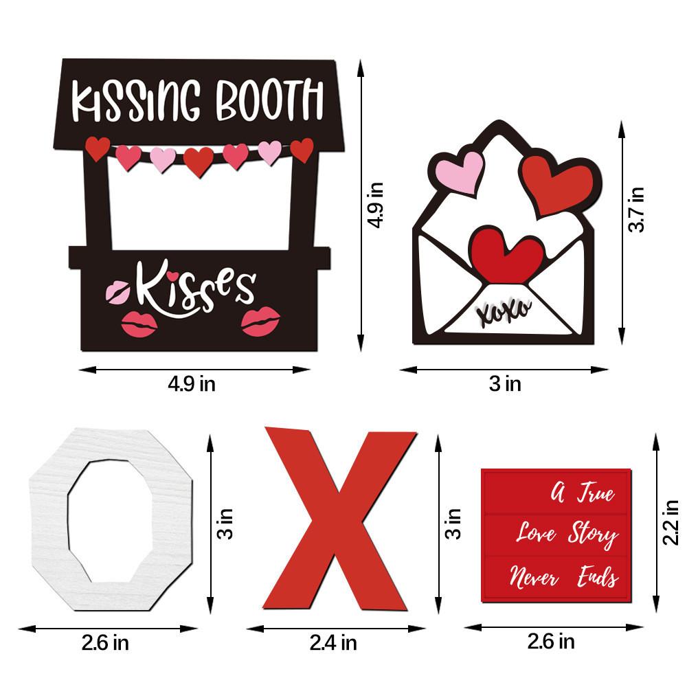 Day Festive Valentines Wooden Tray Signs With Playful Themes For Home Styling