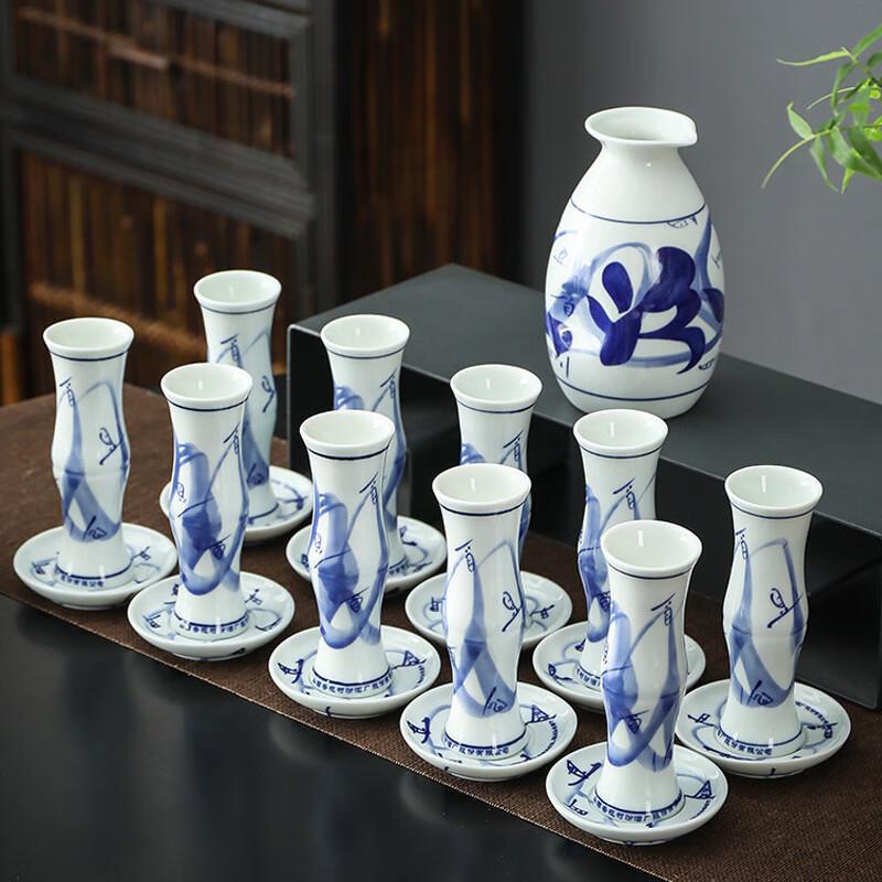 

Премиальный набор для байцзю из синего и белого фарфора