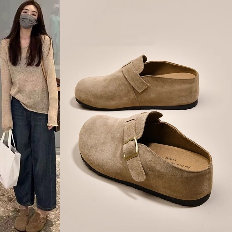 

Thick-soled heightening Birkenstocks women s 2025 new spring and summer bag head half slippers women wear one-pedal Birkenstocks 35