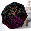 1pc Neon Characters Auto Open/close, All-Season Portable Folding Umbrella for Women & Men, Travel, Everyday, Formal Events -06160