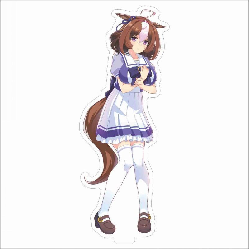 Japan Beautiful Derbil 15 Cm Cartoon Characters Acrylic Double-sided Stand Model Kawaii Cute Office Decoration Panel Permanent Recording Fans