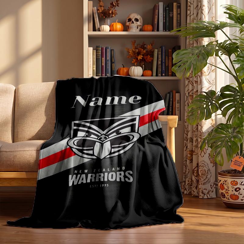 New Zealand Warriors Custom Flannel Blankets Soft Warm Cozy Throws for Home Decor Holiday Gifts