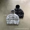 Unisex Oversized Hooded Cotton Puffer Jacket With Embroidered Streetwear Casual Coat Winter