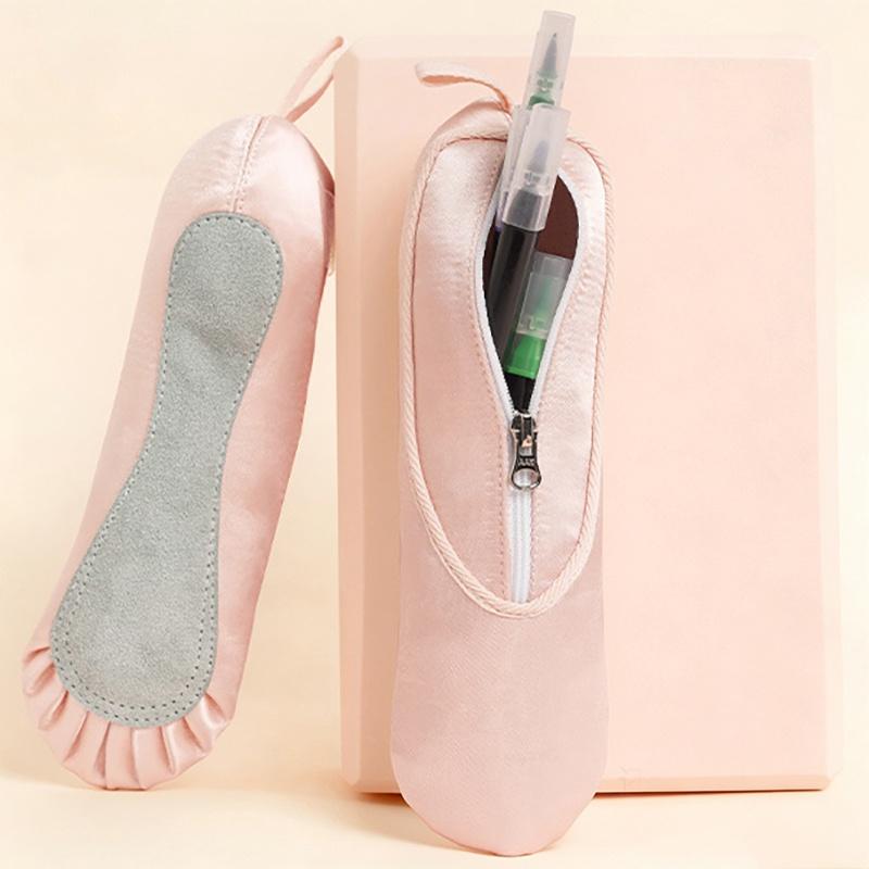 Large Capacity Ballet Shoes Pencil Case Cute Design Makeup Bag Ballerina Pencil Bag School Pencil Box Pencil Holder