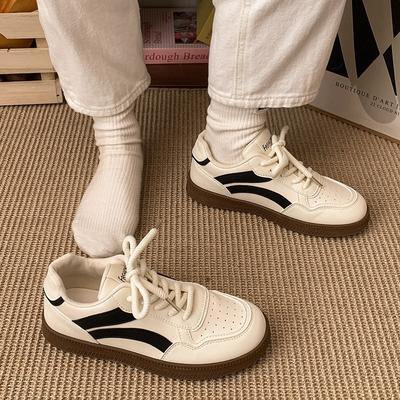Mode forensische internetberoemdheid retro veelzijdig dikke zool schoenen dames 2025 nieuw voorjaar en herfst lichtgewicht laag uitgesneden sportieve boardschoenen