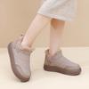 TUINANLE Chunky Platform Sneakers for Women Warm Fur Thick Sole Lace Up Casual Shoes