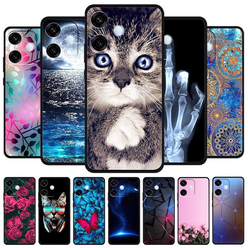 For Oppo A5 Pro 4G 5G Case 6.67" Soft TPU Silicone Funda Cut Cat Flower Painted Back Cover for Oppo A5 Pro 5G Global Shell Coque