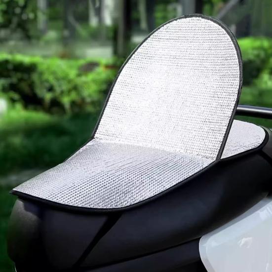 Universal Motorcycle Seat Cushion Sun Protection Aluminum Foil Sunshield Waterproof Heatproof Summer