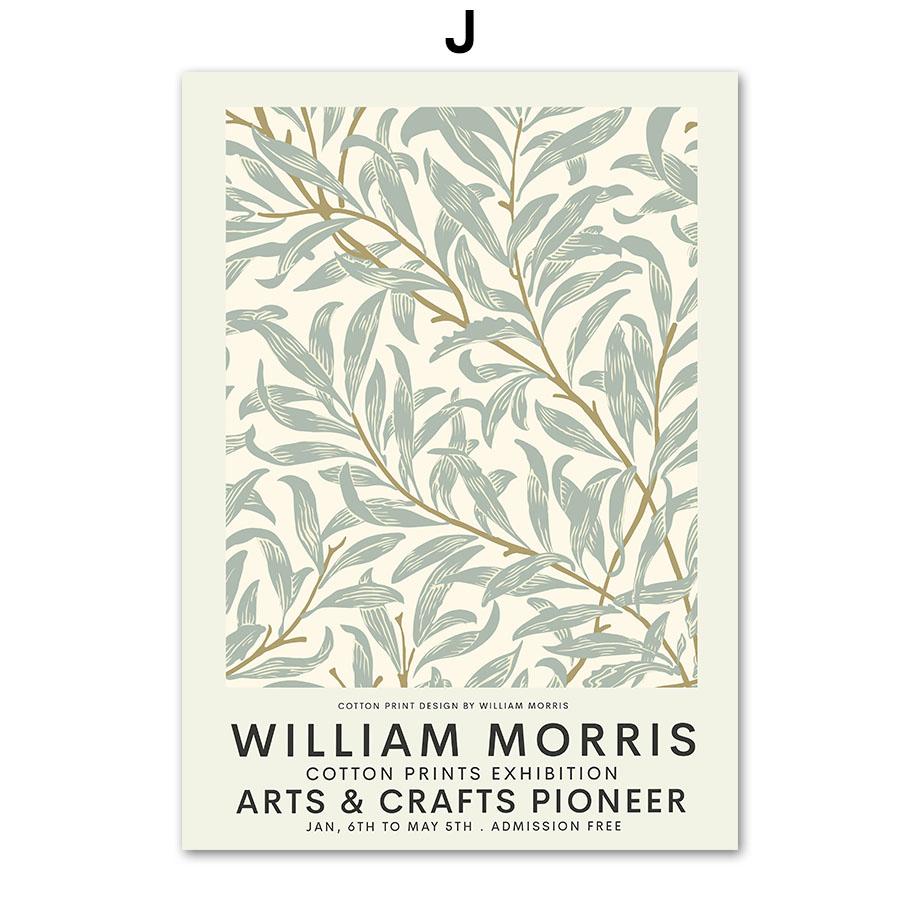 William Morris Museum Utställning Galleri Väggkonst Nordiska affischer Dukmålning Och tryck Väggbilder för vardagsrumsinredning
