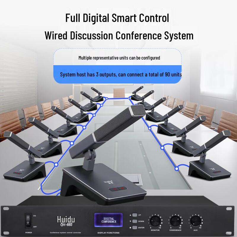 HuiDu Professional Wired Conference Microphone System (CN Version)