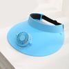 USB Charging Sunscreen Cap Fan Rotatable Fan Visor Hat 3 Speeds Peaked Cap Fan Sun Protection Hat Fan for Travel Vacation