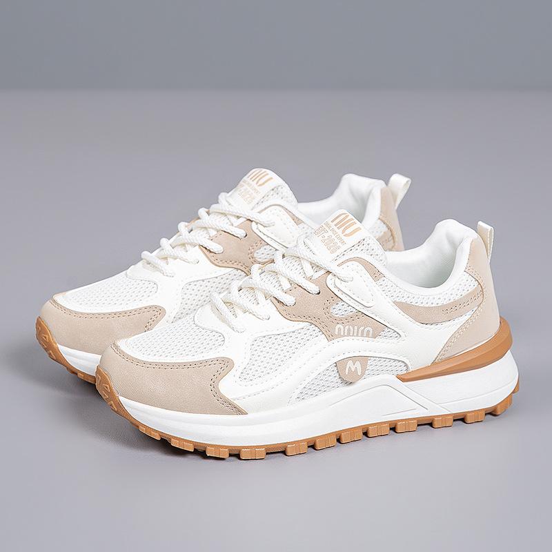 [Customized] Spring Korean version of thick-soled dad shoes, student running mesh sports shoes, soft-soled non-slip casual shoes, women