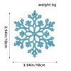10CM Plastic Snowflake Christmas Tree Decorations - Hollow Powdered Snowflake Pendants