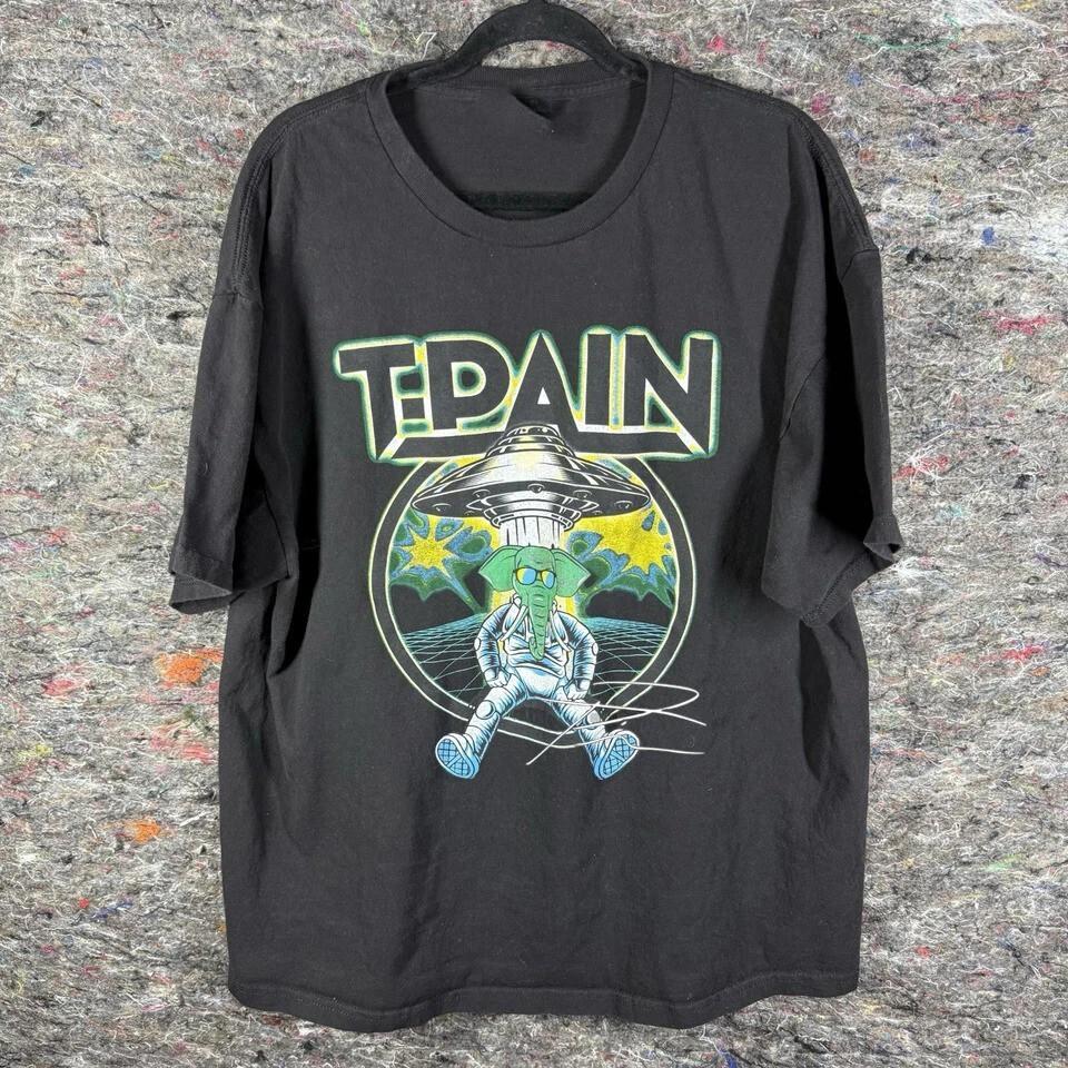 T PAIN Escape From Wiscansin The Invasion Tour 2023 Concert Rap 2side shirt S
