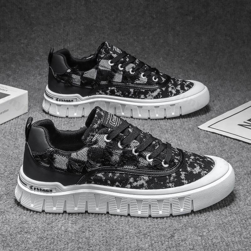 

2026 Autumn New Niche Design Men s Low Top Thick Soeld Casual Canvas Shoes Fashi Trend Versatile Comfortable Platform sneakers 44