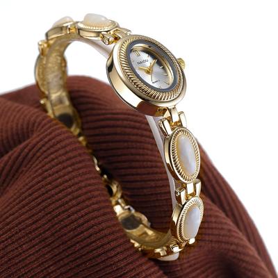 1 Stück Damen Gold Vintage College Stil Mode Damenuhr Geeignet für den täglichen Gebrauch
