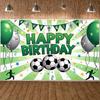 Voetbal Banner Feest Elementen Verjaardagsfeest Banner Verjaardag Achtergrond Gouden Sterren Feest Banner Voor Sport Thema Feest Decoratie