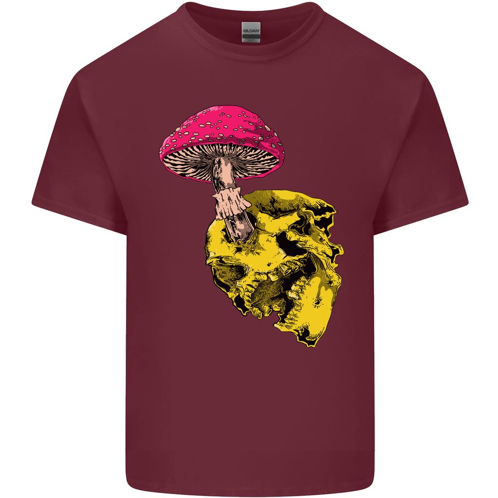 Mushroom Skull Toadstool Magic Gothic Unisexs Light Cotton TShirt