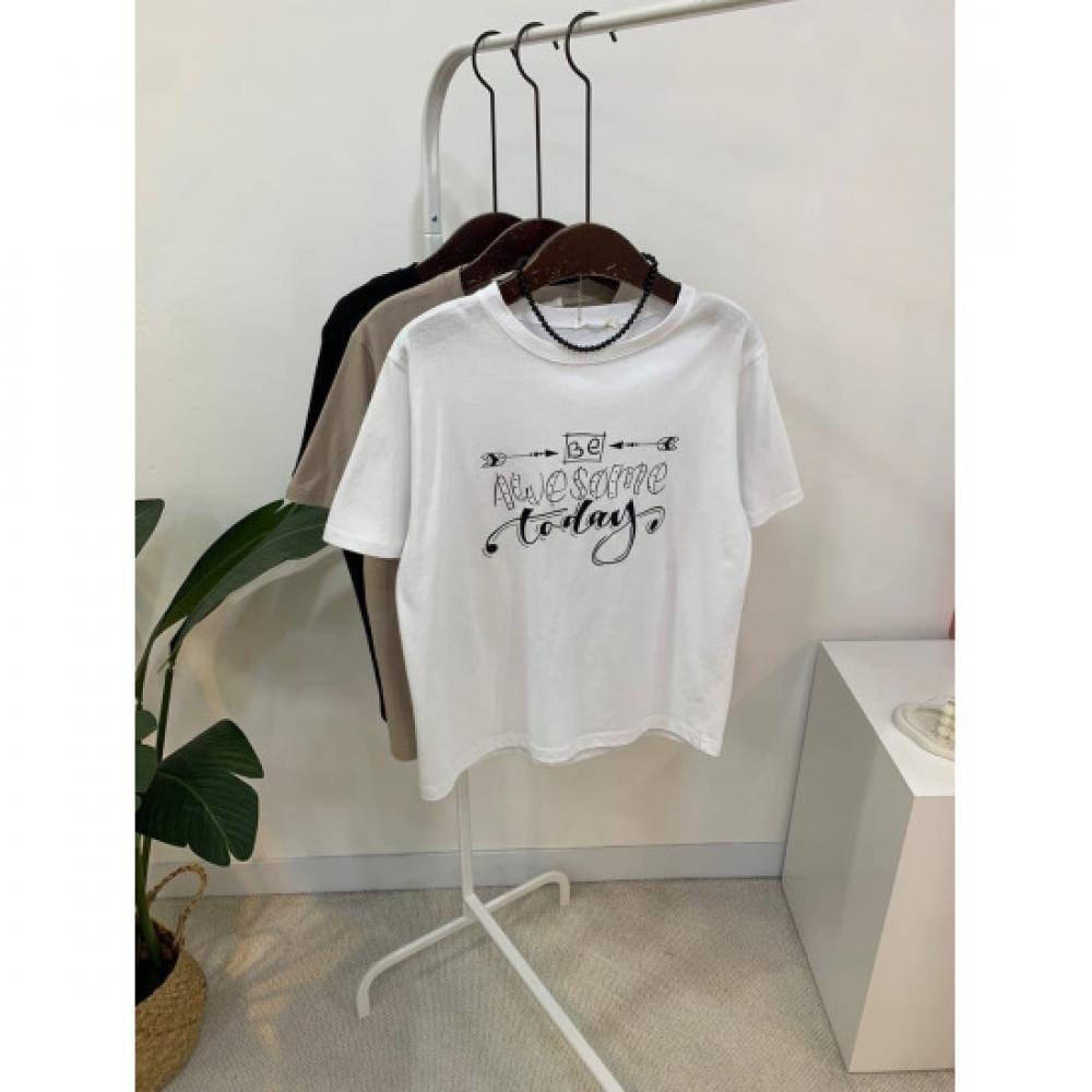 C S In The Room La Ru GliTTer leTTerIng ShorT Sleeve T ShirT 3 ColorS