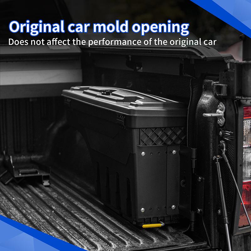 Truck Bed Storage Box Case Tool Box For Ford Ranger T9 Lockable Tailgate Swing Case Storage Tool Box Organizer Car Accessories