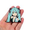 Japonská virtuální zpěvačka obrázek kovový odznak Hatsune Miku smaltovaný smaltovaný brož doplňky odznak dekorace