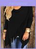 Stylish Women Tassels Casual Outwear Jacket Cardigan Long Sleeve Sweater In Solid Color