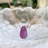1pc Natural Stone Necklaces for Women Girls Cute Small Water Drop Pendant Stainless Steel Chain Choker Necklace Minimalist