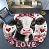 Calf Round Area Rug,Carpet Rug for Living Room Bedroom Sofa Playroom Decor,Non-slip Floor Mat