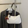 Fashion flow solid color underarm bag women's shoulder handbag texture shoulder messenger bag handbag