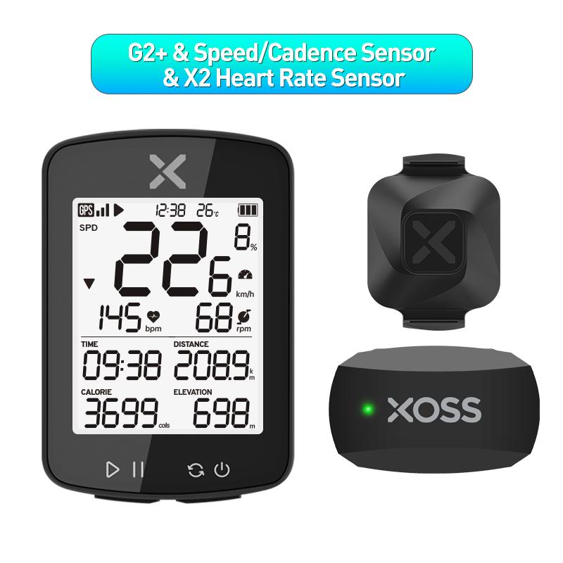 XOSS G2/G2 Plus Fahrradcomputer Kabellos GPS Radfahren Tacho Rennrad MTB Wasserdicht ANT+ Trittfrequenz Geschwindigkeit Smarter Fahrradcomputer