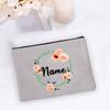 Personal Custom Name Flower Makeup Bag Pouch Travel Outdoor Girl Women Cosmetic Bags Toiletries Organizer Lady Wash Storage Case