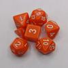 7-Die Transparent Digital Dice Set Acrylic Table Opaque Polyhedral Dices for DND Dice Tabletop Role-Playing Game Dice