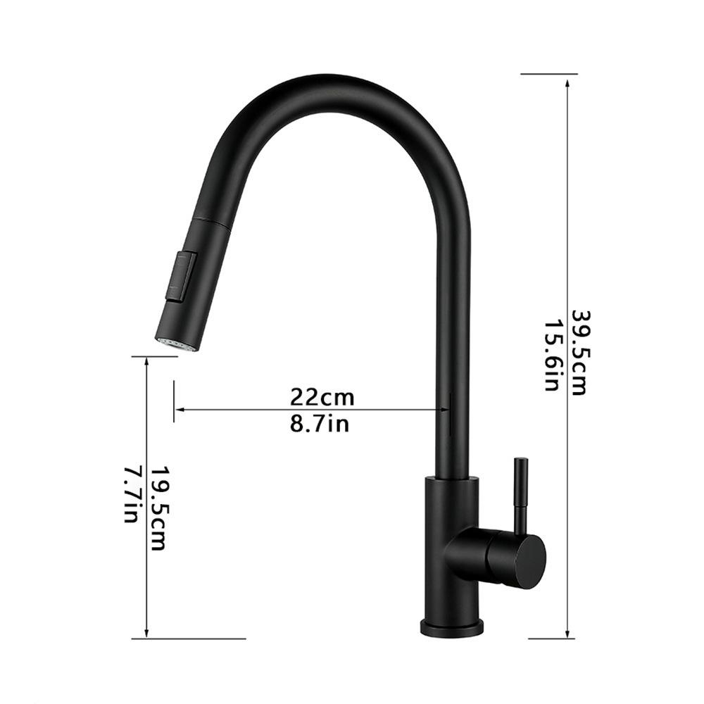 Grifo de Cocina Extraíble de Acero Inoxidable 304: Diseño Telescópico Giratorio Frío y Caliente