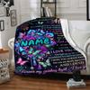 Mom'S Love And Gratitude Multi Purpose Personalized Text Soft Cozy Suitable For Sofa Couch Office Bed Picnics For All Occasions Modern Gift For Travel