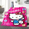 Customizable HelloKitty1 Throw Blanket – Personalized Name, All-Season Cozy Snug Blanket, Machine Washable, Personalized Blanket