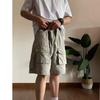 Loose Big Pocket Shorts Men Women Plus Size Outdoor Breathable Knee Length Cotton Shorts