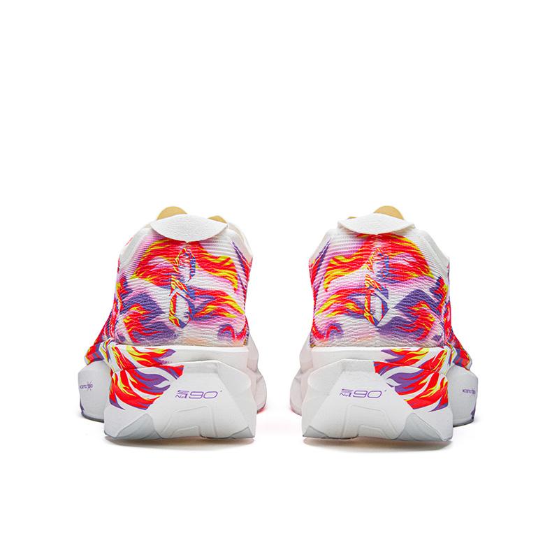 Anta C10 Segunda Generación Zapatillas de Correr con Placa de Carbono para Maratón Hombre zapatillas Blanco Papel Fluorescente-Brillante-Rojo Intenso Púrpura Uva 112625576-3