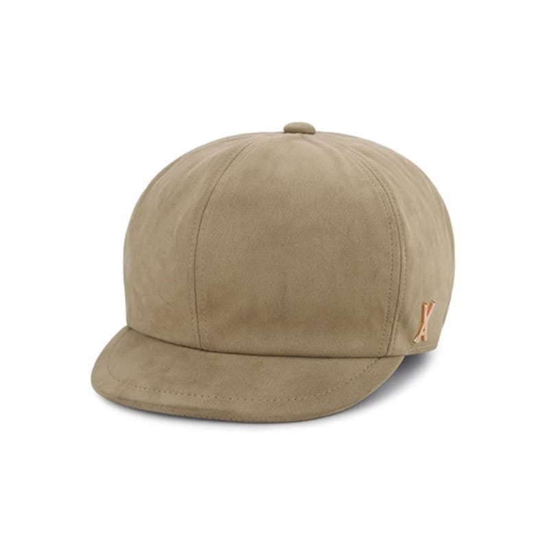 VARZAR VA Studded Easy Fit Newsboy Cap Beige